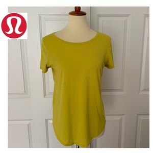 Lululemon Chartreuse Athletic T-shirt